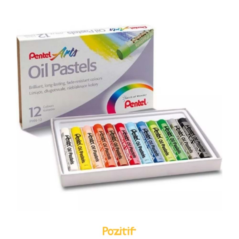 Pentel Yağlı Pastel 12 Renk
