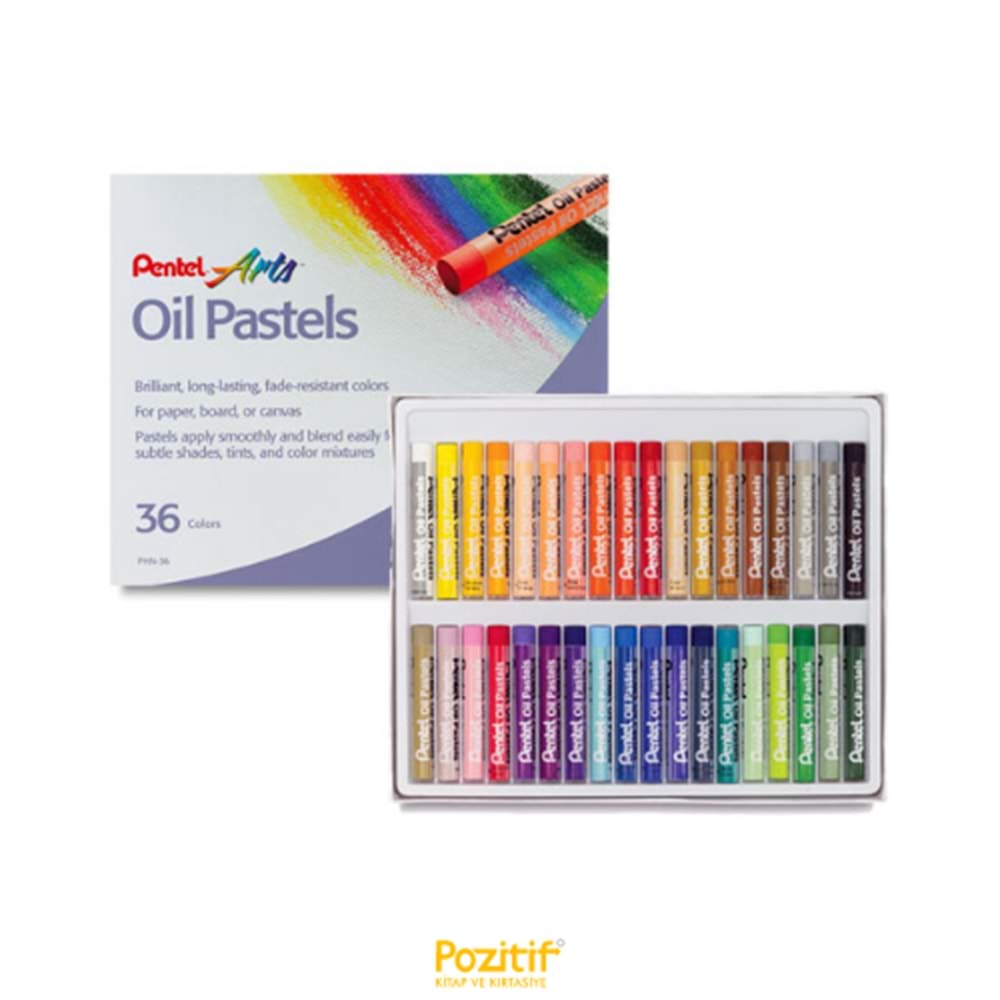 Pentel Yağlı Pastel 36 Renk