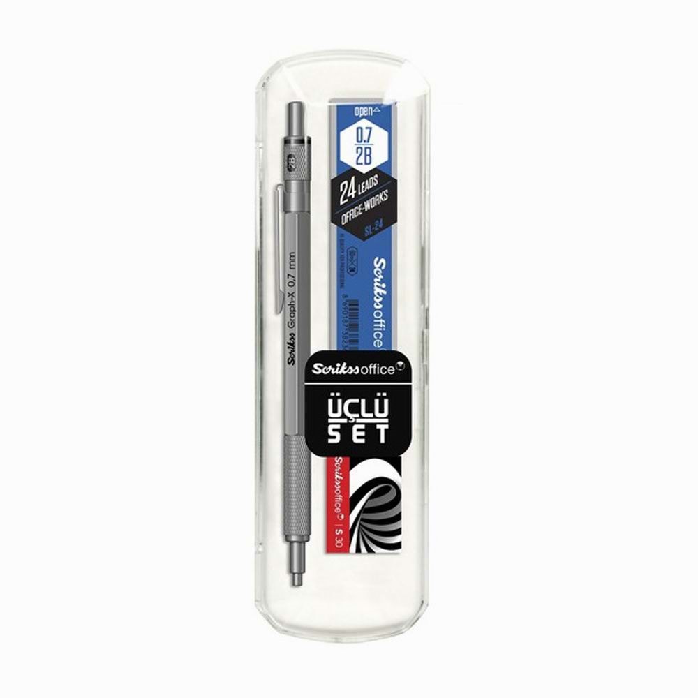 Graph-X 3'Lü Set 0.7 Mm Kurşun Gri