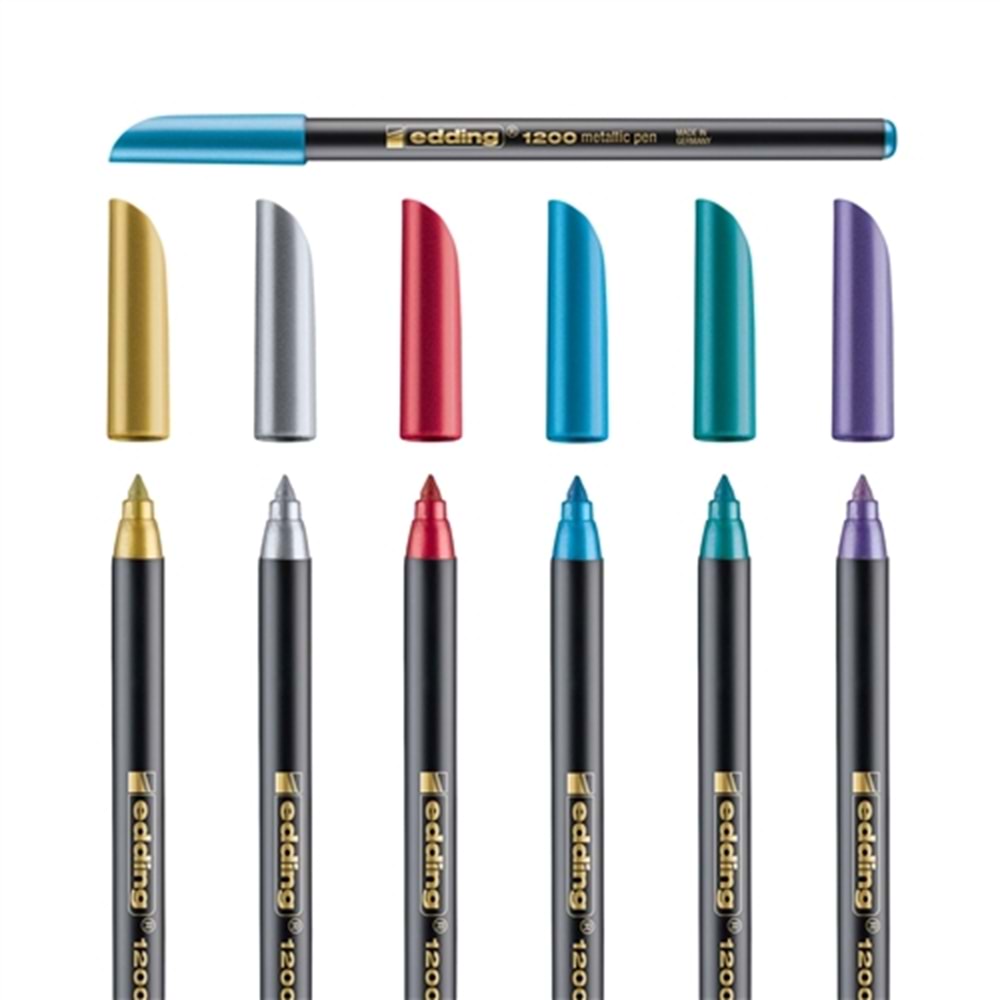 Edding 1200 Metalic Colour Pen 6Lı Keçeli Kalem