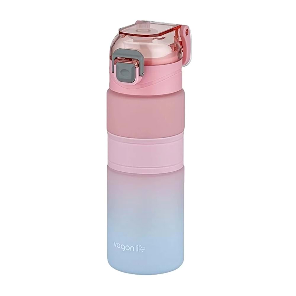 Uzspace Vagonlife 600 Ml. Pembe Renkli Matara 2226