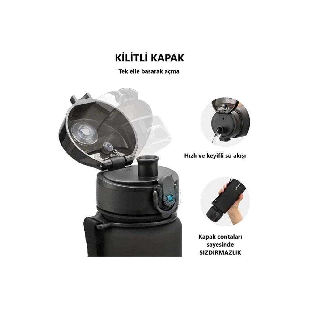 Uzspace Tritan Su Matarası 500Ml VGN3026-3 Turkuaz