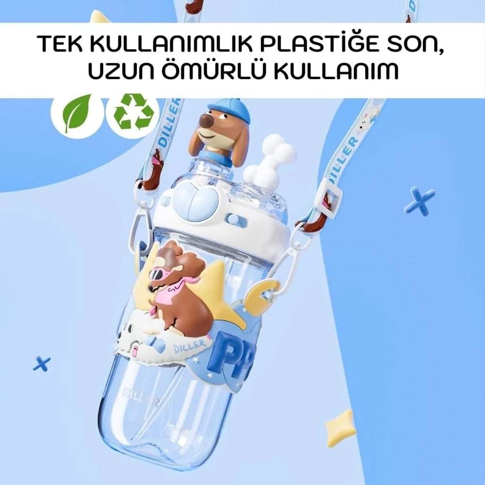 Dıller D2530 580 Ml Boyun Askılı Trıtan Su Matarası