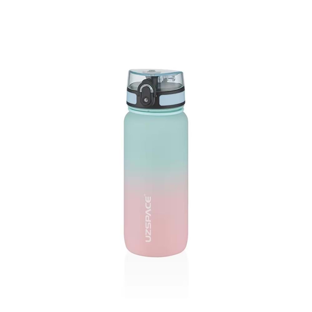Uzspace 650ml Yeşil-Pembe Tritan Matara 3037-6