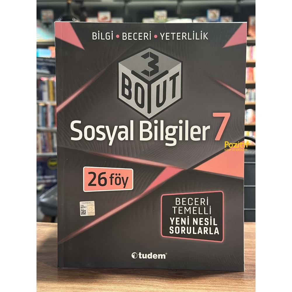 7.Sınıf Sosyal Bilgiler 3 Boyut Soru Bankası Tudem Yayınları