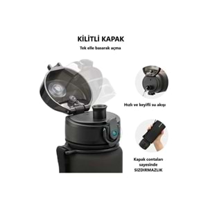 Uzspace Tritan Su Matarası 500Ml VGN3026-3 Açık Mavi
