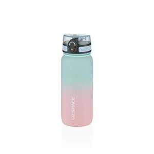 Uzspace 650ml Yeşil-Pembe Tritan Matara 3037-6