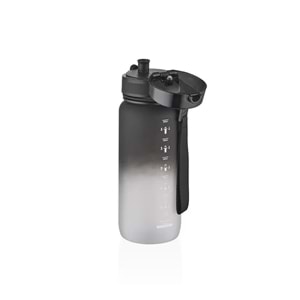 Uzspace 650ml Siyah-Beyaz Tritan Matara 3037-6