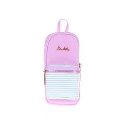 Kaukko Soft Floral Junior Bag Kalem Çantası Violet K2441
