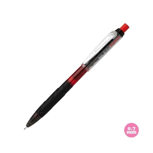 Pentel Versatil Kalem (Mekanik Kurşun Kalem) Metal Klipsli Büyük Boy Silgili Q-Erase 0.7 Mm Siyah y-