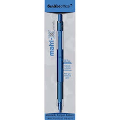 Scrikss Matri-x Mekanik Versatil Kalem 0.7 Metalik Mavi