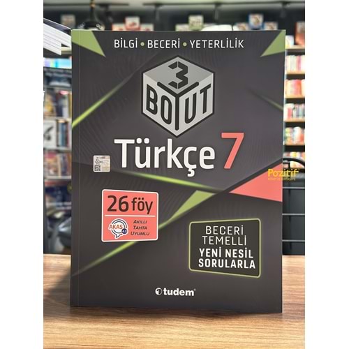 7.Sınıf Türkçe 3 Boyut Beceri Temelli Soru Bankası Tudem Yayınları